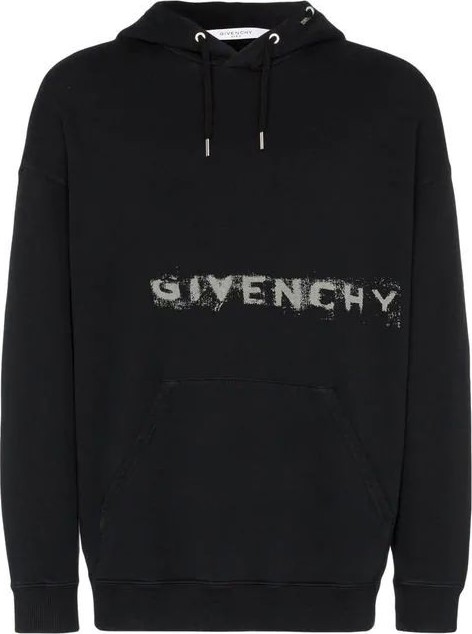 Givenchy faded logo cotton hoodie