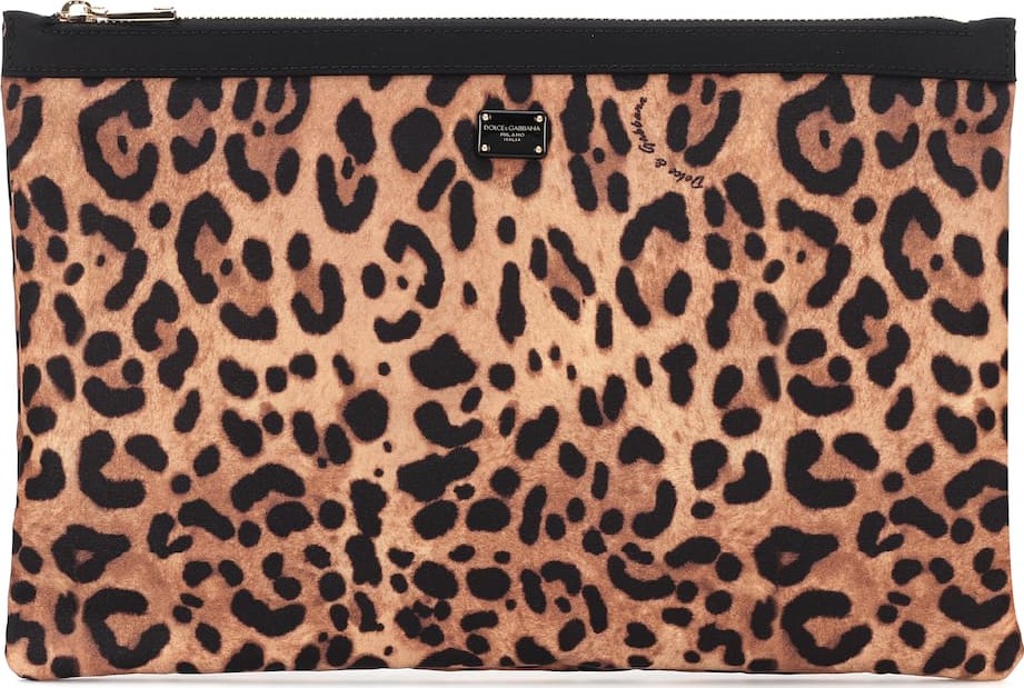 Dolce & Gabbana Leopard print cosmetics bag