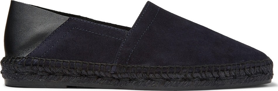 TOM FORD Barnes Collapsible-Heel Suede and Leather Espadrilles
