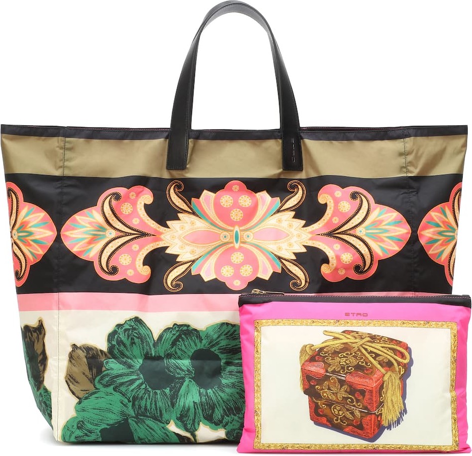 Etro Printed packable tote
