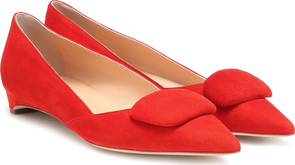Rupert Sanderson New Aga suede ballet flats