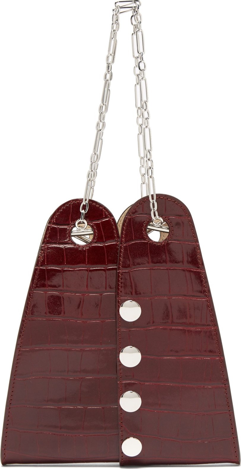 Lemaire Double-layer crocodile-effect leather bag