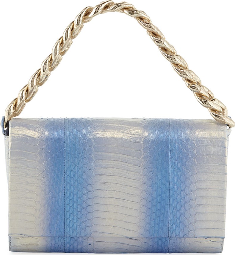 Nancy Gonzalez Carrie Small Ombre Snakeskin Clutch Bag