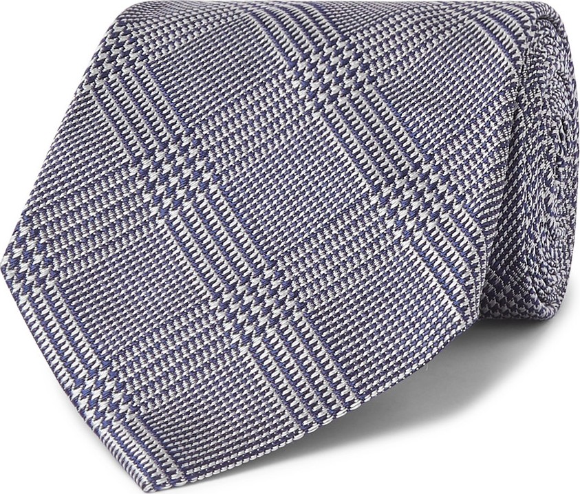 TOM FORD 8cm Prince of Wales Checked Silk-Jacquard Tie