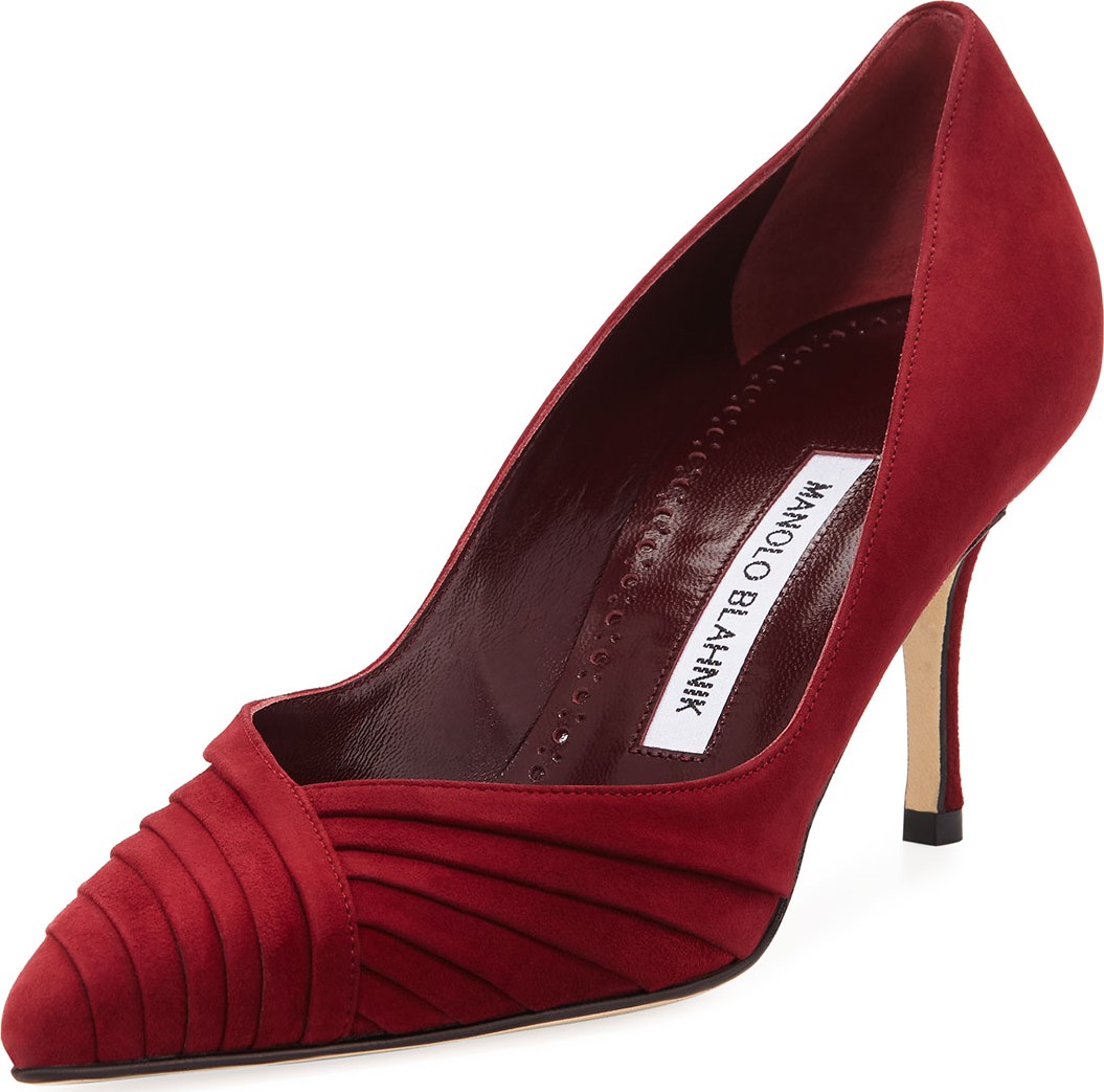 Manolo Blahnik Croda Pleated 70mm Pumps