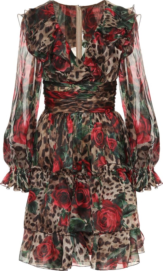 Dolce & Gabbana Printed silk minidress