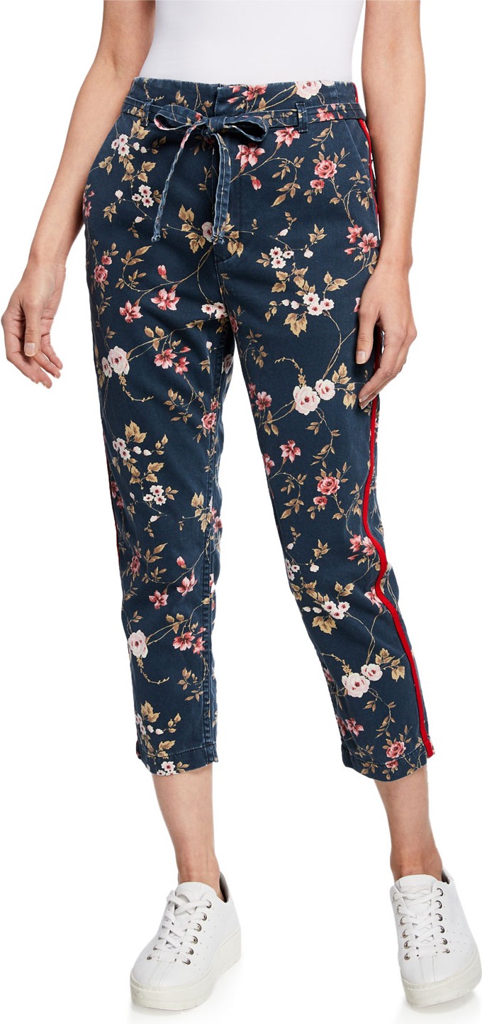 SUNDRY Floral-Print Belted Trouser Shorts