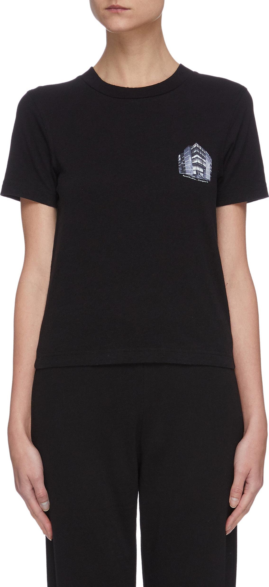 Acne Studios Graphic print crop T-shirt