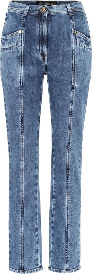 Versace High-rise straight jeans