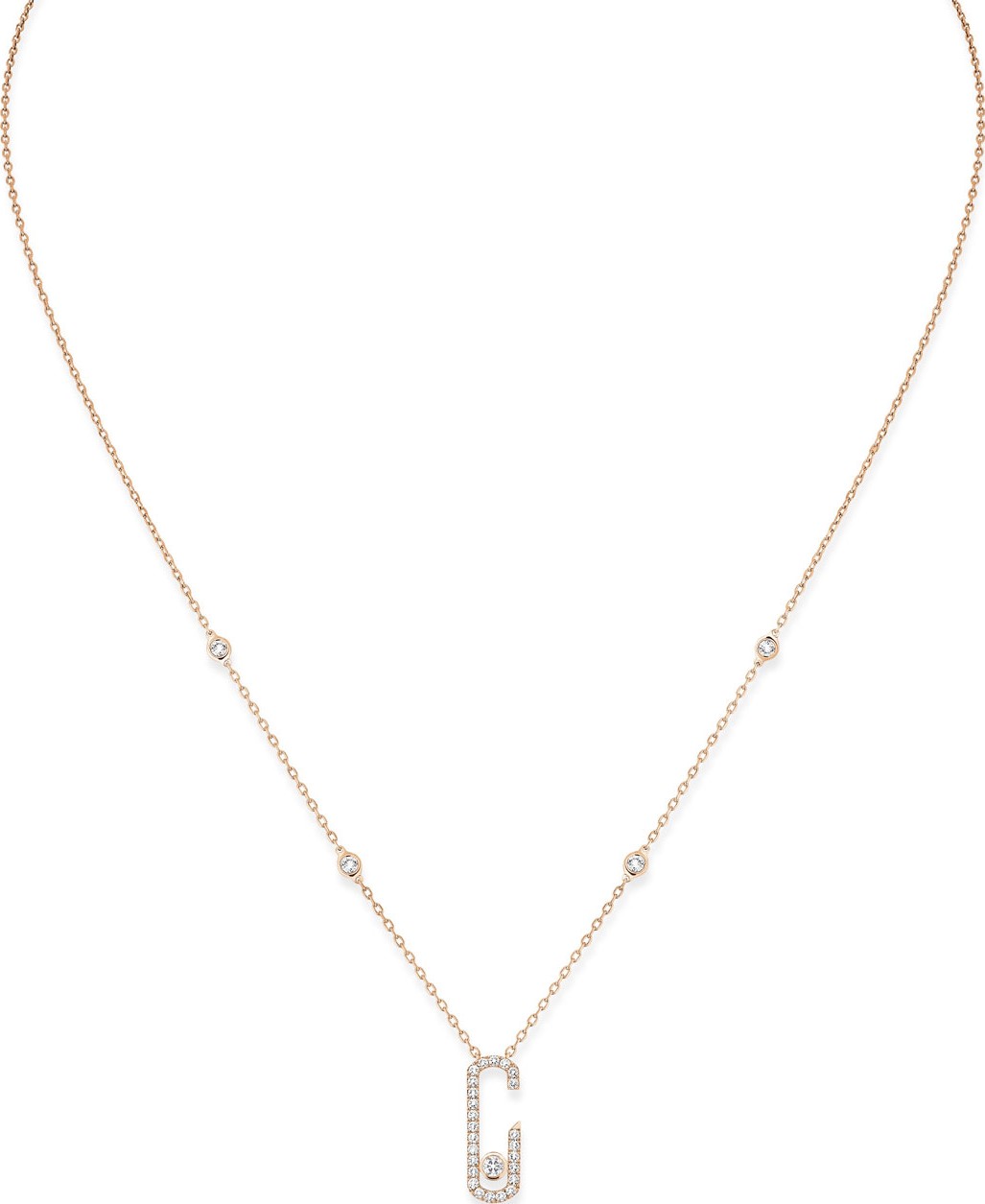 Messika Move Romane Diamond Necklace in 18K Pink Gold