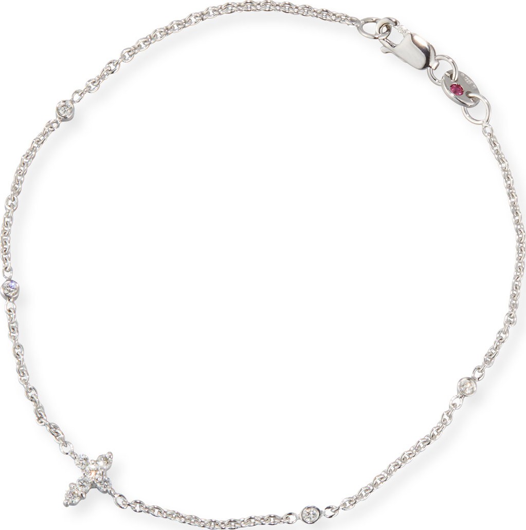 Roberto Coin Tiny Treasure Diamond Cross Bracelet