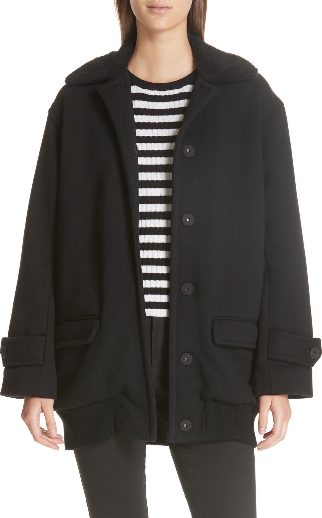 ATM Anthony Thomas Melillo Chunky Knit Coat