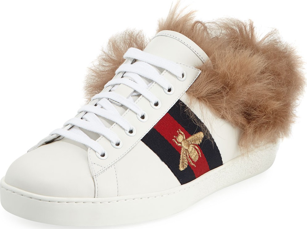 Gucci Ace Sneakers with Fur