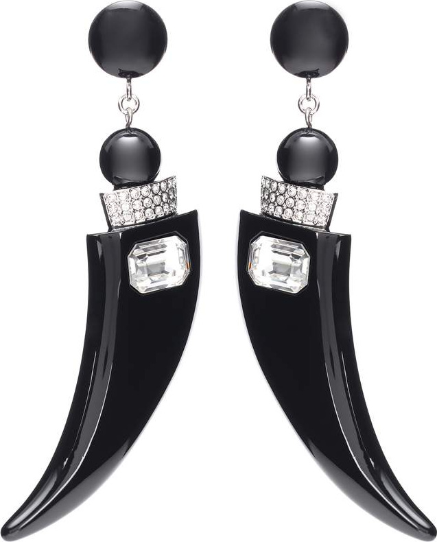 Saint Laurent Eighties embellished drop earrings