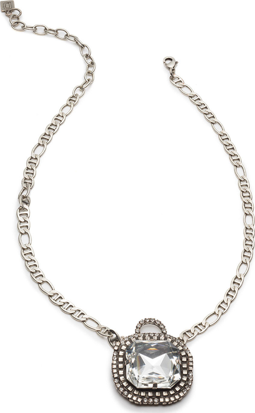 DANNIJO Cyclamen Crystal Pendant Necklace