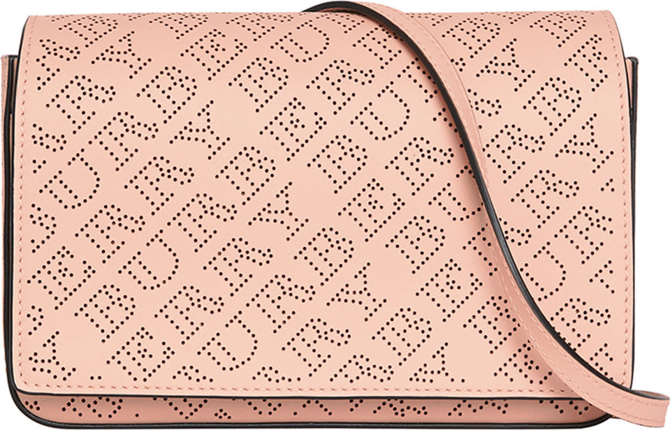 Burberry London England Hampshire Perforated Leather Shoulder Bag, Pale Fawn Pink