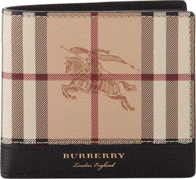 Burberry London England Men's Haymarket Check Bifold Wallet