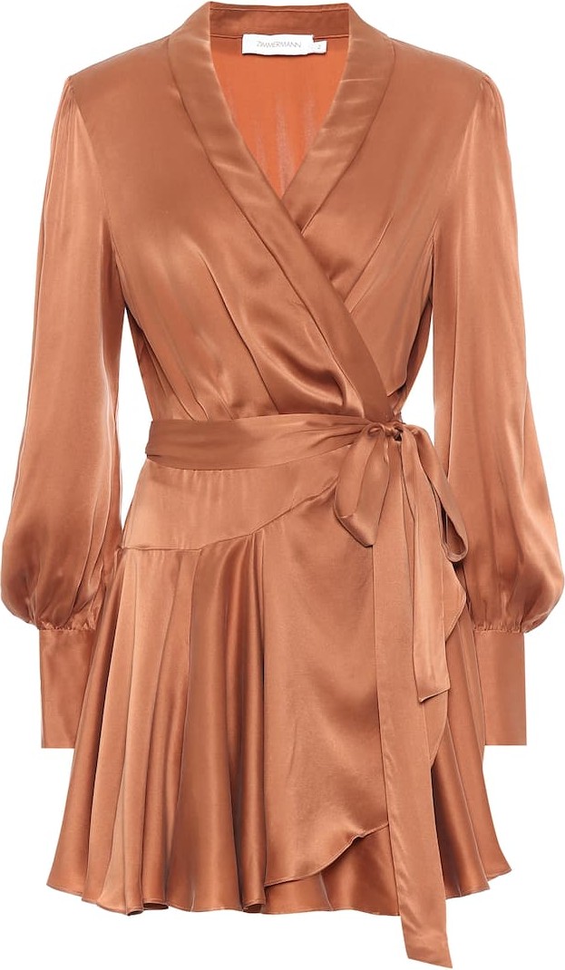 Zimmermann Espionage silk wrap minidress