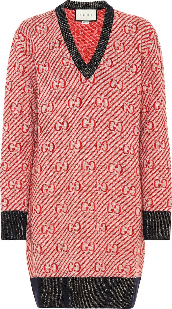 Gucci GG striped sweater dress
