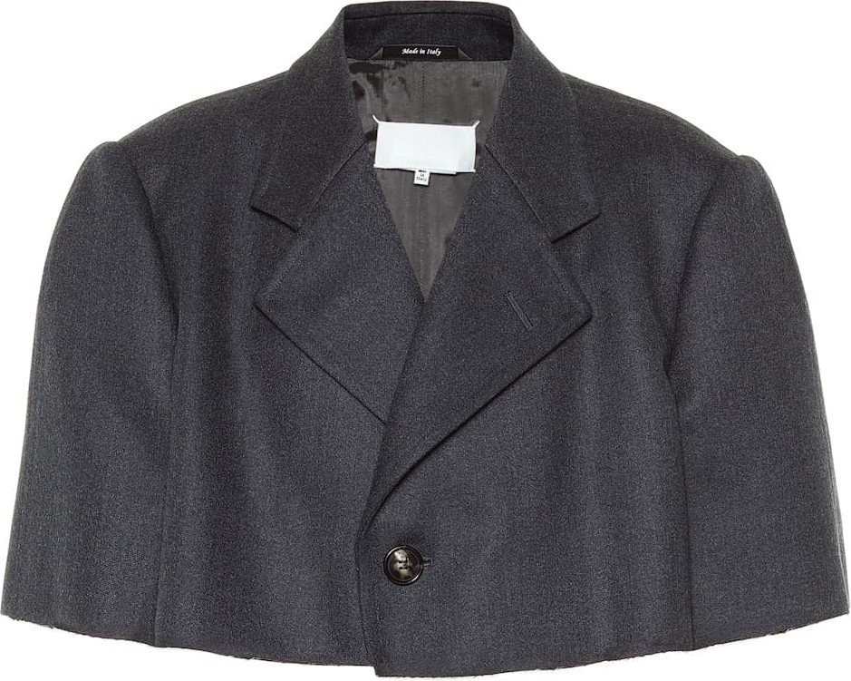 Maison Margiela Cut-off wool jacket