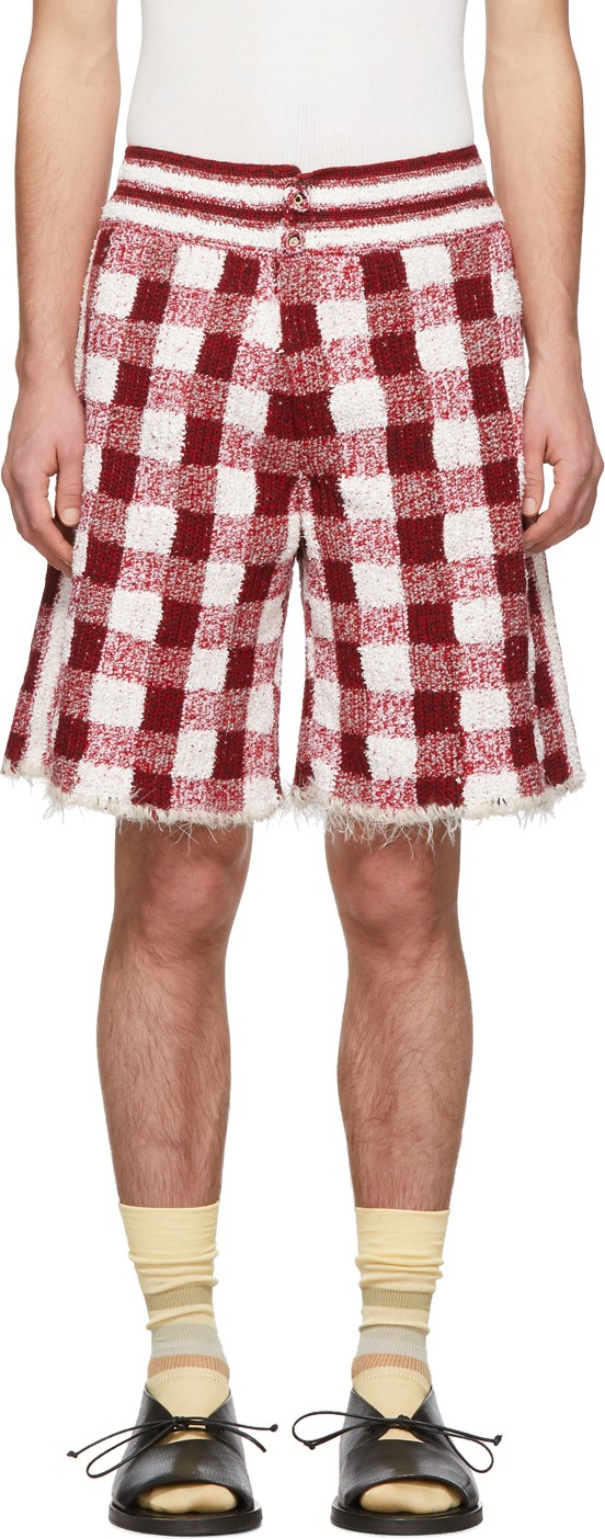 Judy Turner Red & White Crochet Dean Shorts