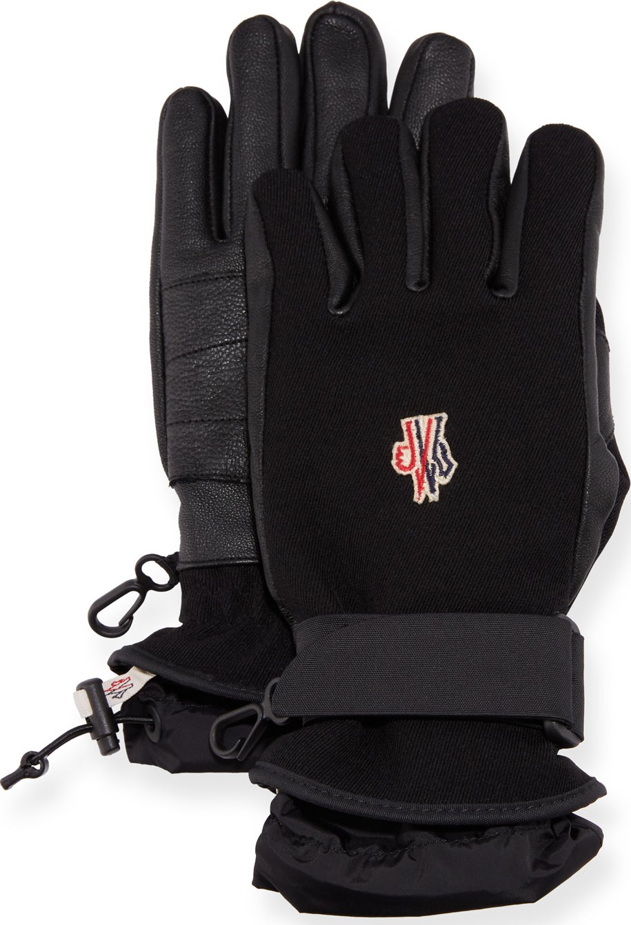 Moncler Technical Gloves w/ Leather