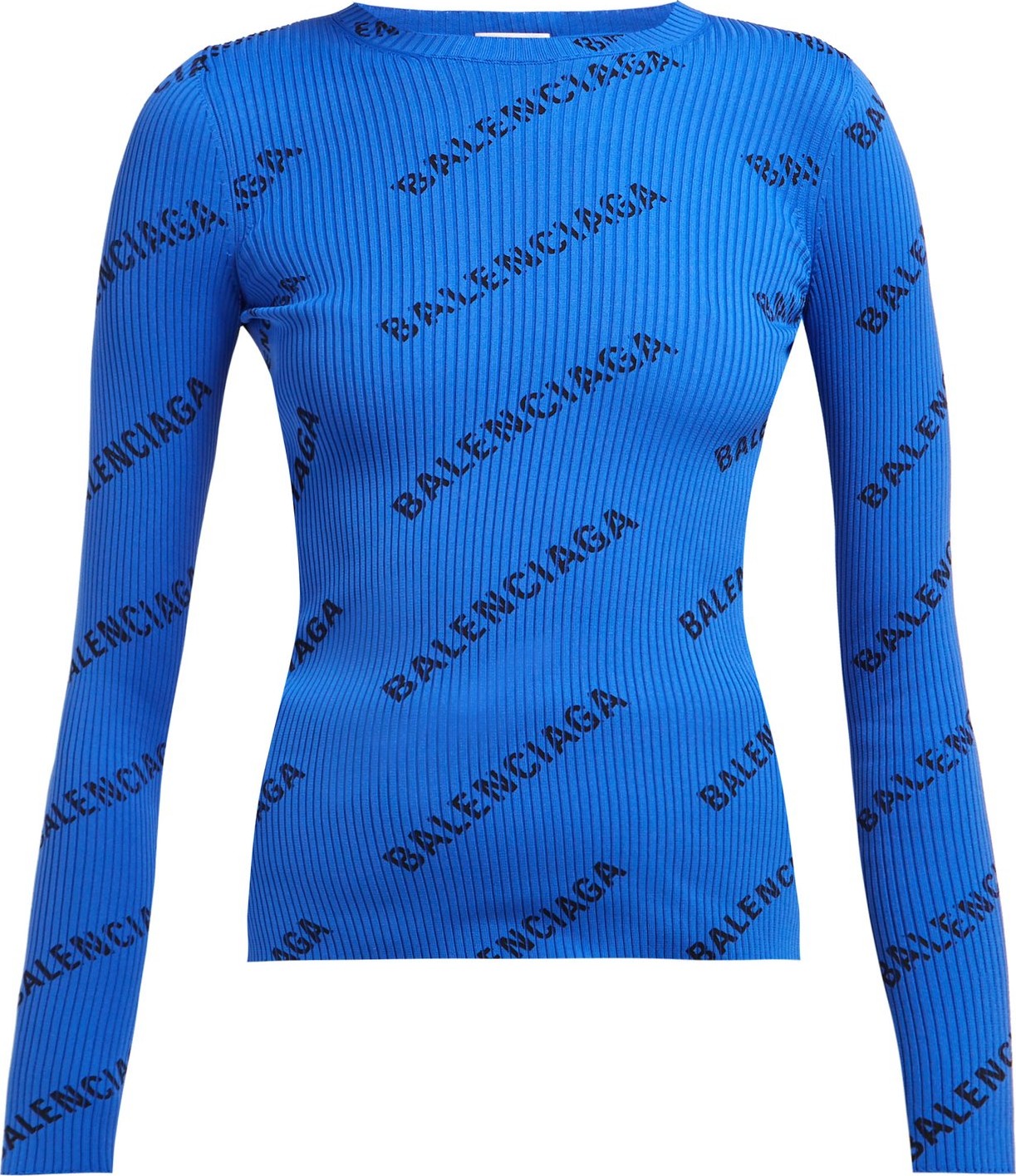 Balenciaga Logo-print ribbed sweater