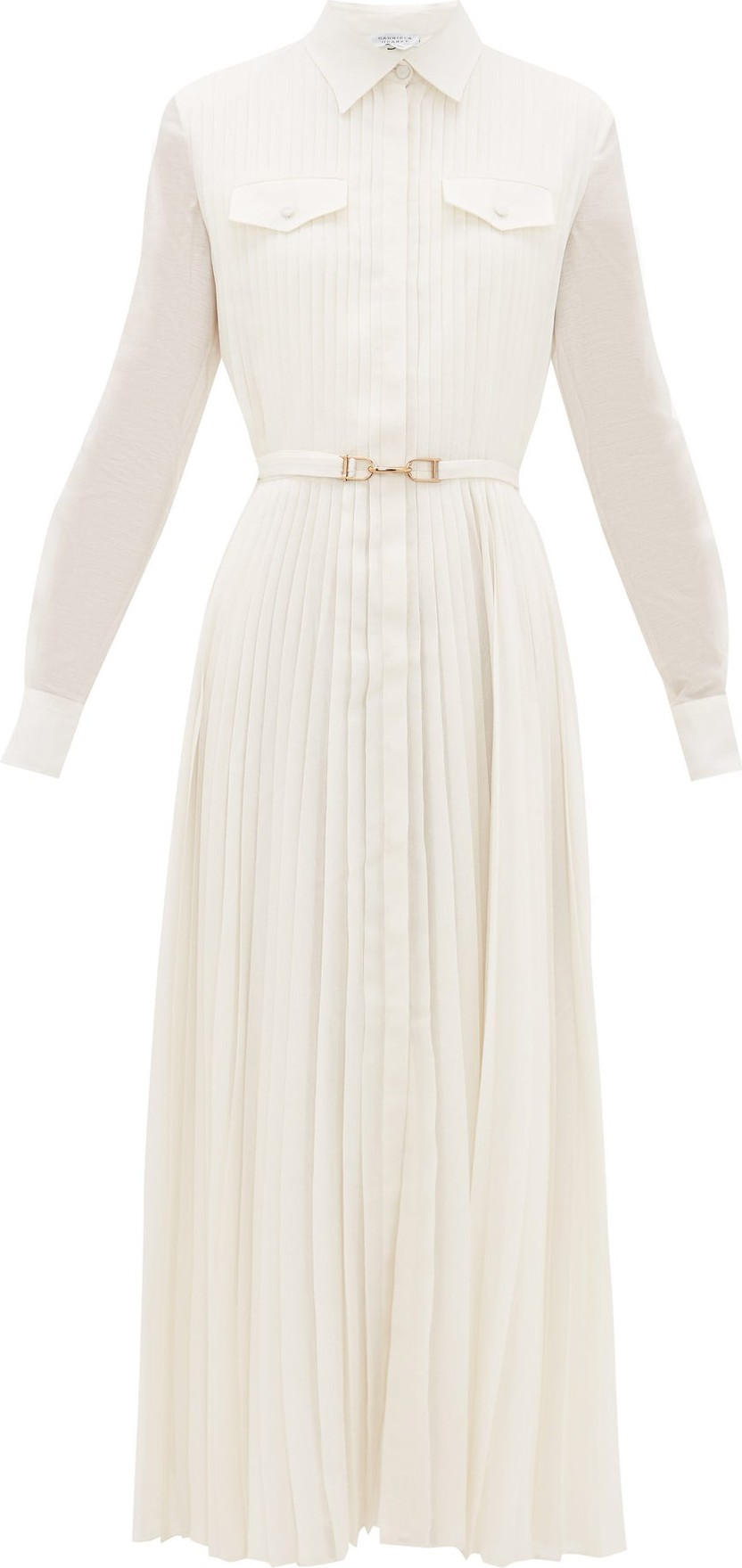 Gabriela Hearst Erella pleated silk-blend shirtdress
