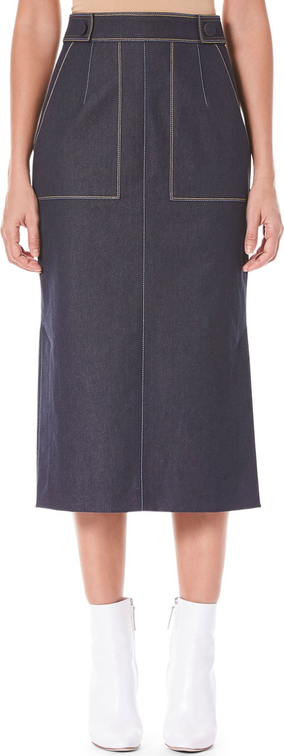 Carolina Herrera Pencil Midi Skirt with Pockets