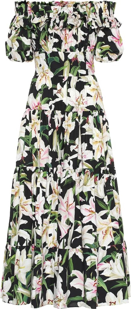 Dolce & Gabbana Floral cotton poplin dress