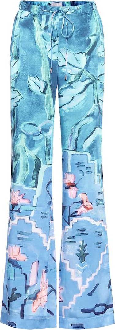 Peter Pilotto Floral twill wide-leg pants