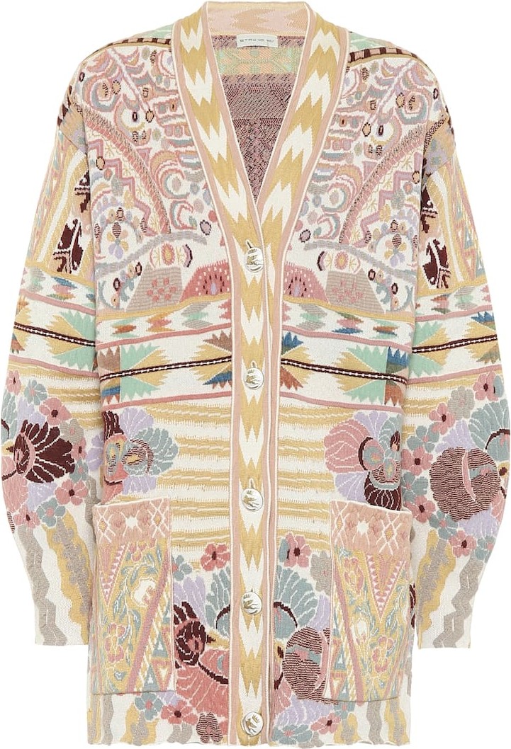 Etro Wool-blend jacquard cardigan