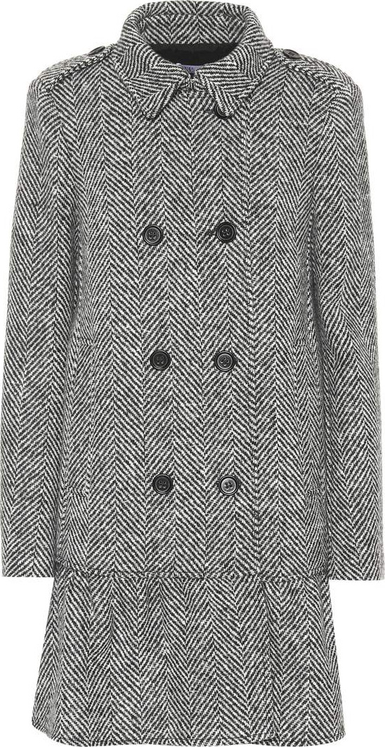RED Valentino Herringbone virgin wool coat