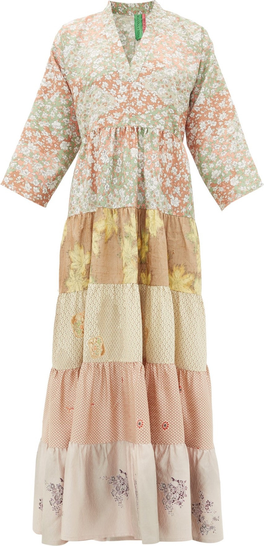 Rianna + Nina Vintage patchwork silk maxi dress