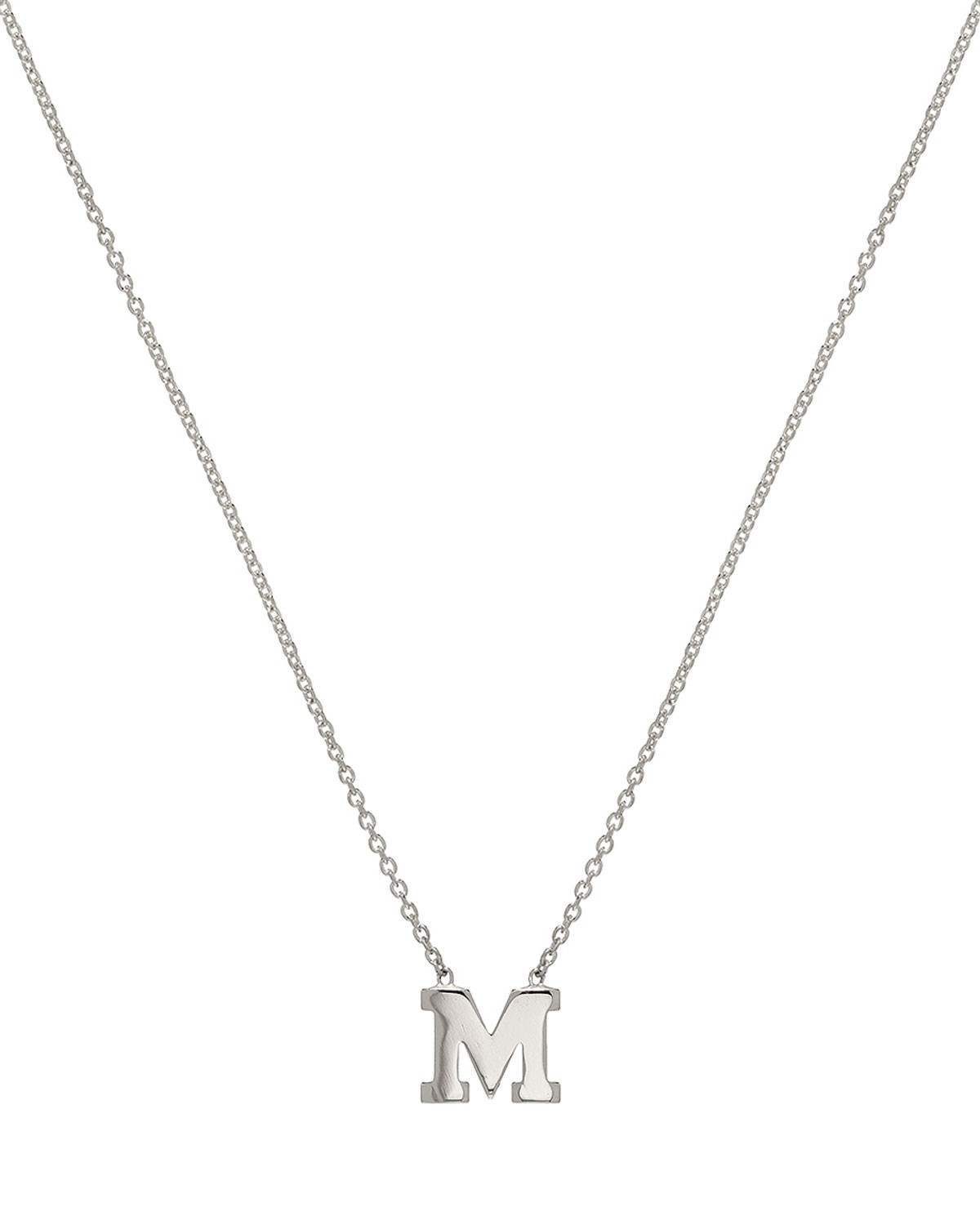 ZOE LEV Regin Personalized Initial Pendant Necklace in 14K White Gold