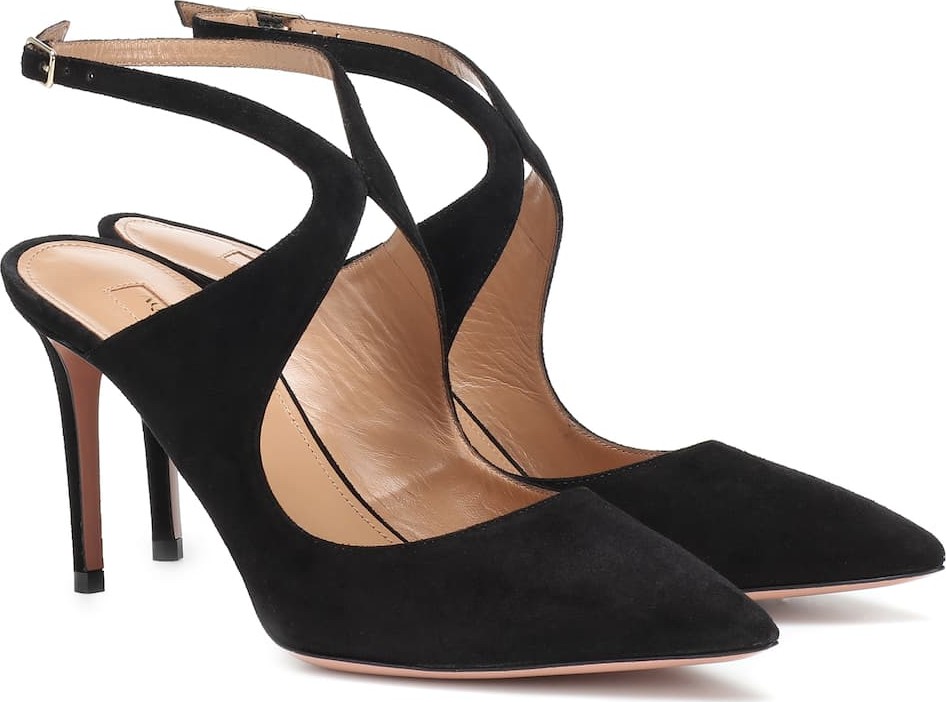 Aquazzura Talana 85 suede pumps