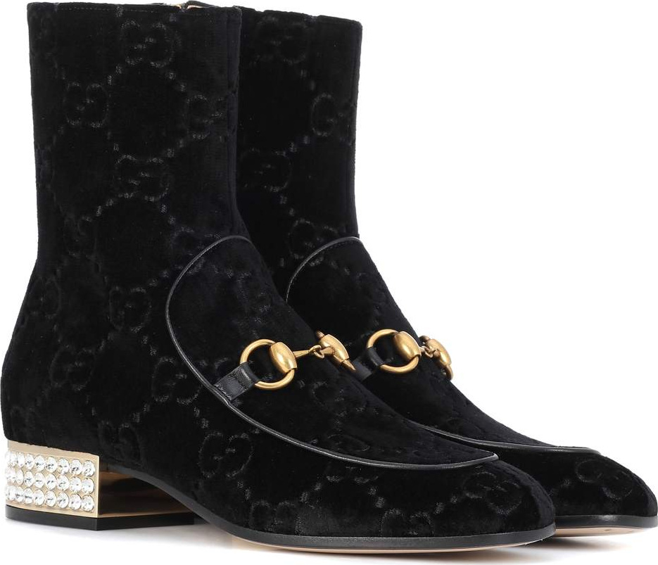 Gucci Velvet ankle boots