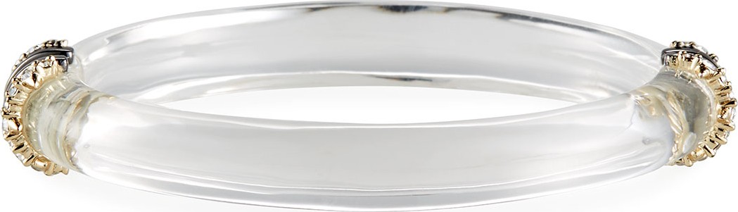 Alexis Bittar Capped Hinge Bracelet, Clear
