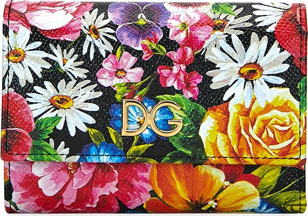 Dolce & Gabbana Floral Stampa Dauphine French Wallet