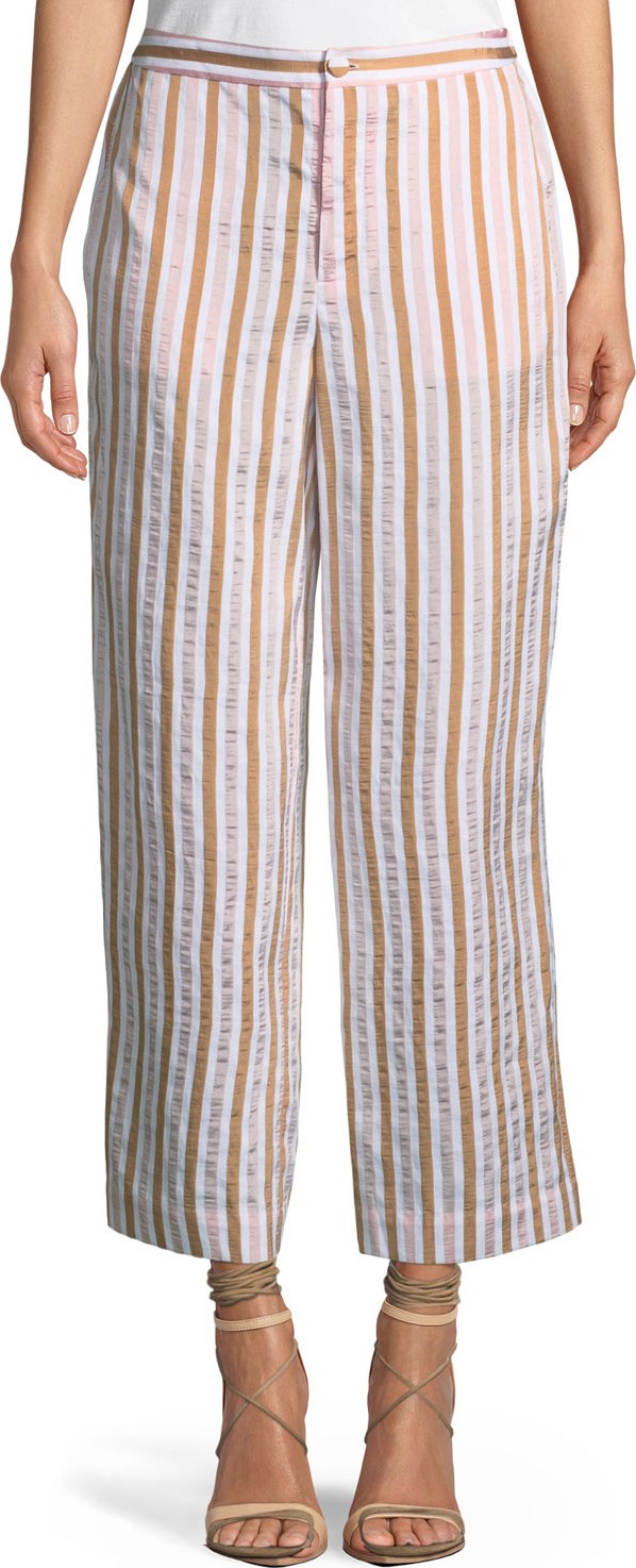 FRAME DENIM Striped Wide-Leg Pants