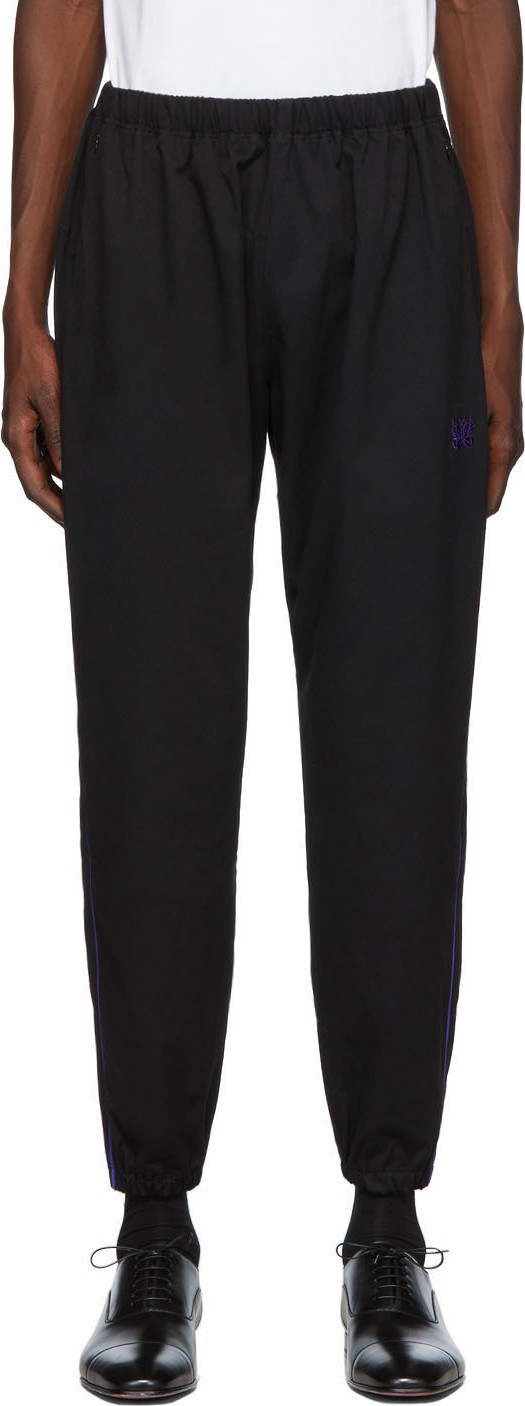 Needles Black & Purple Dry Side Line Lounge Pants