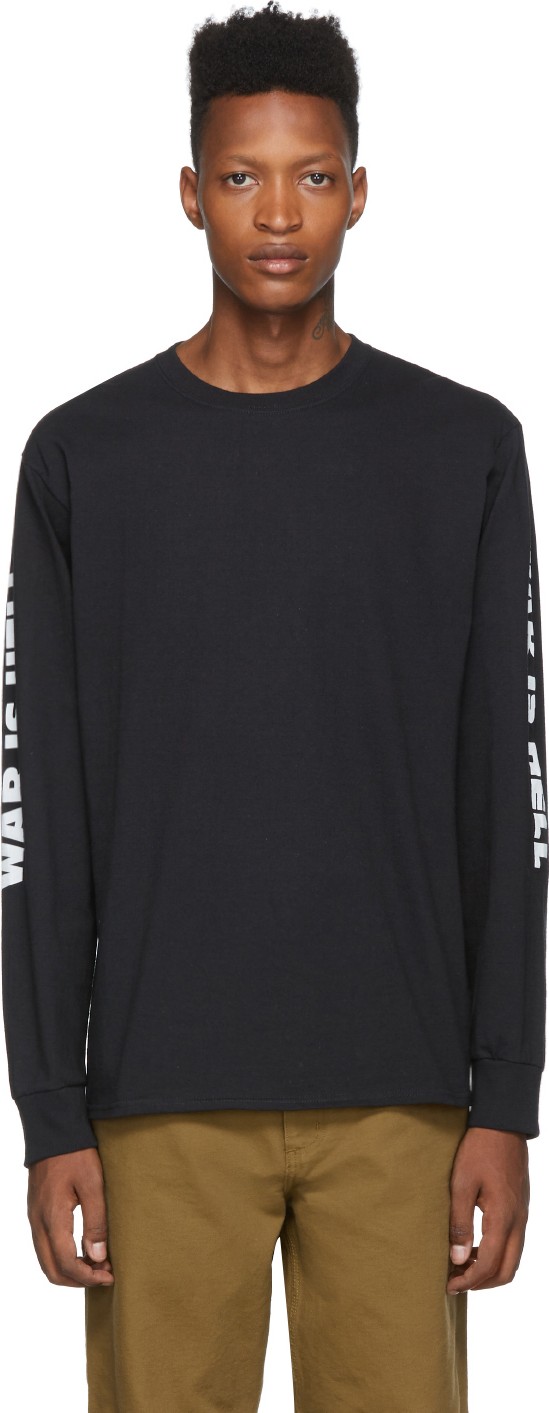Noah NYC Black 'War Is Hell' Long Sleeve T-Shirt