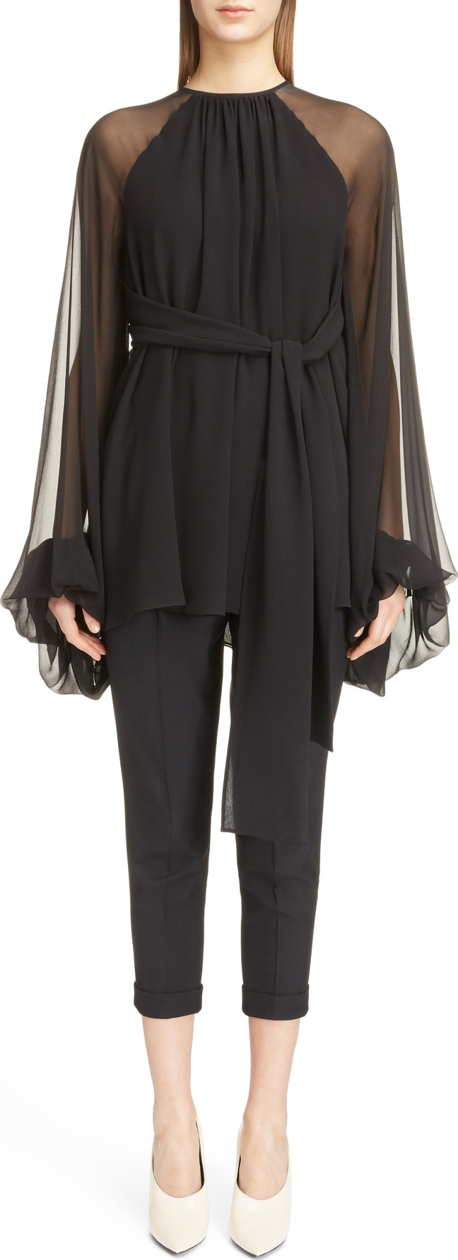 Saint Laurent Silk Georgette Tunic