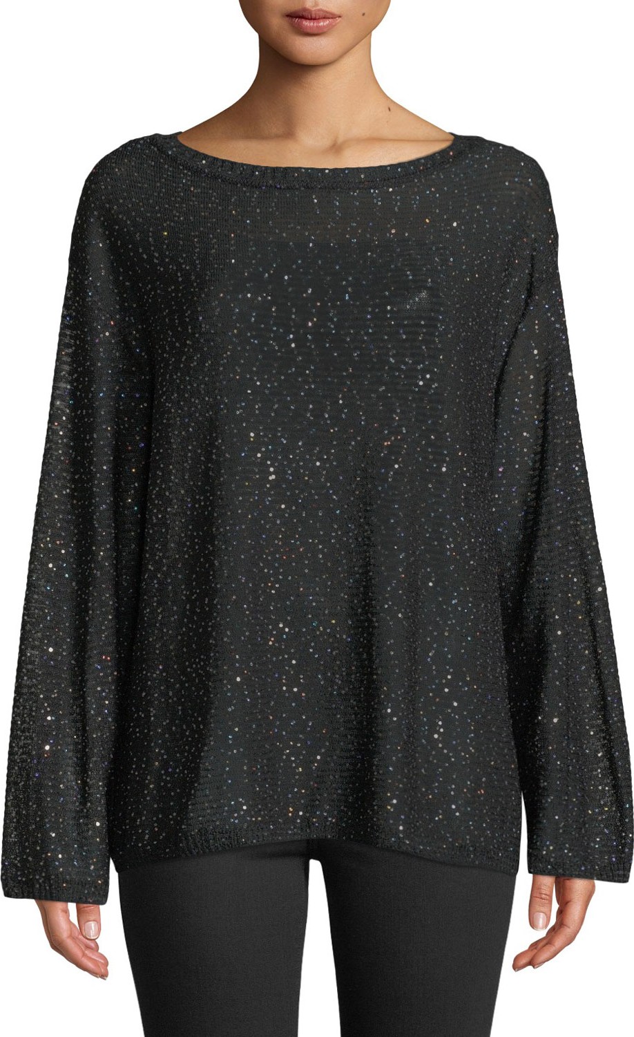 M Missoni Long-Sleeve Tunic With Mini Sequins