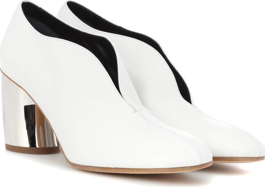 Proenza Schouler Leather curved heel pumps