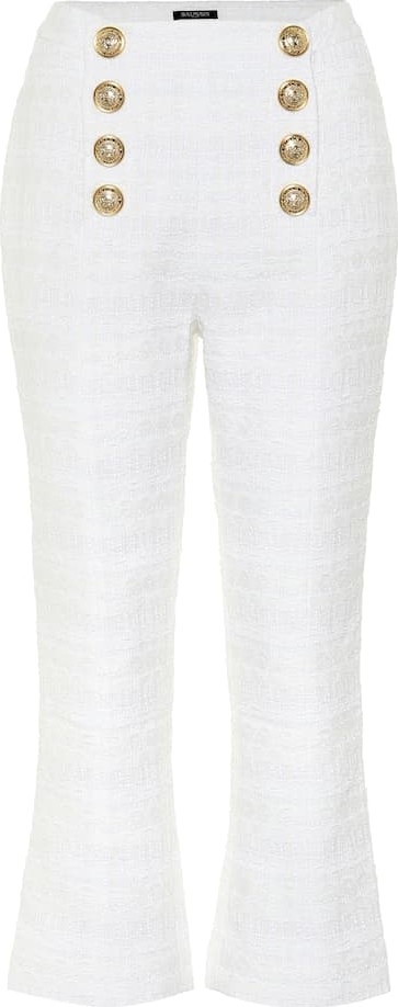 Balmain Embellished high-rise pants