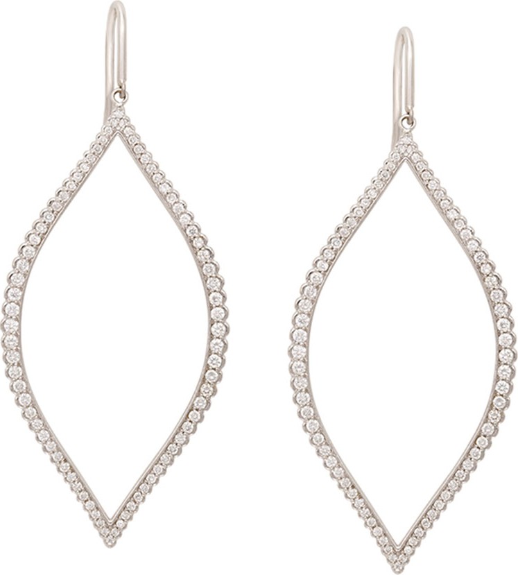 Jamie Wolf Diamond Marquis Leaf Drop Earrings