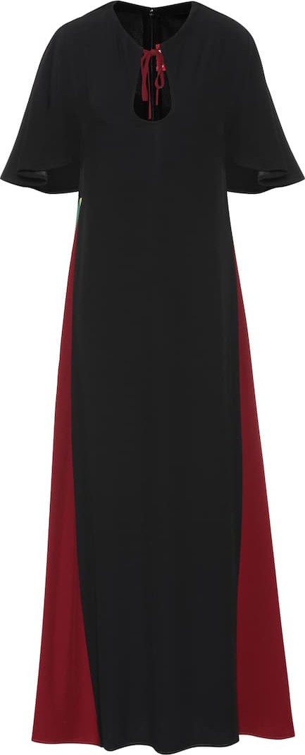 Staud Crêpe satin maxi dress