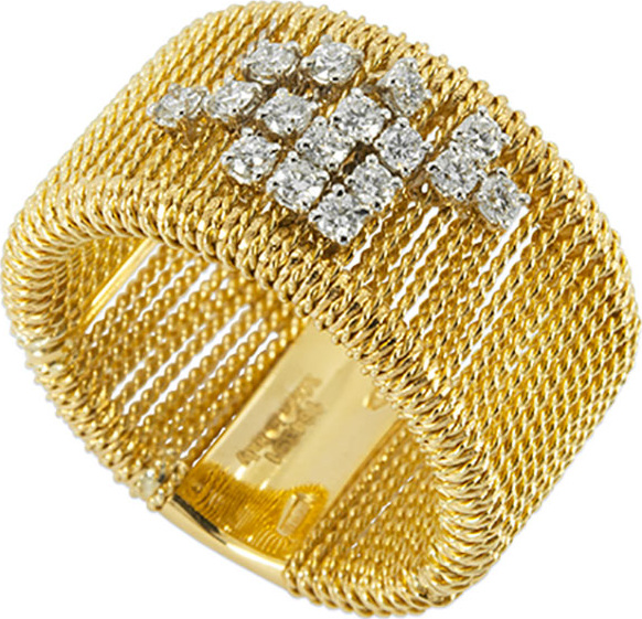 Staurino Fratelli 18k Gold Renaissance Dancing Diamond Ring