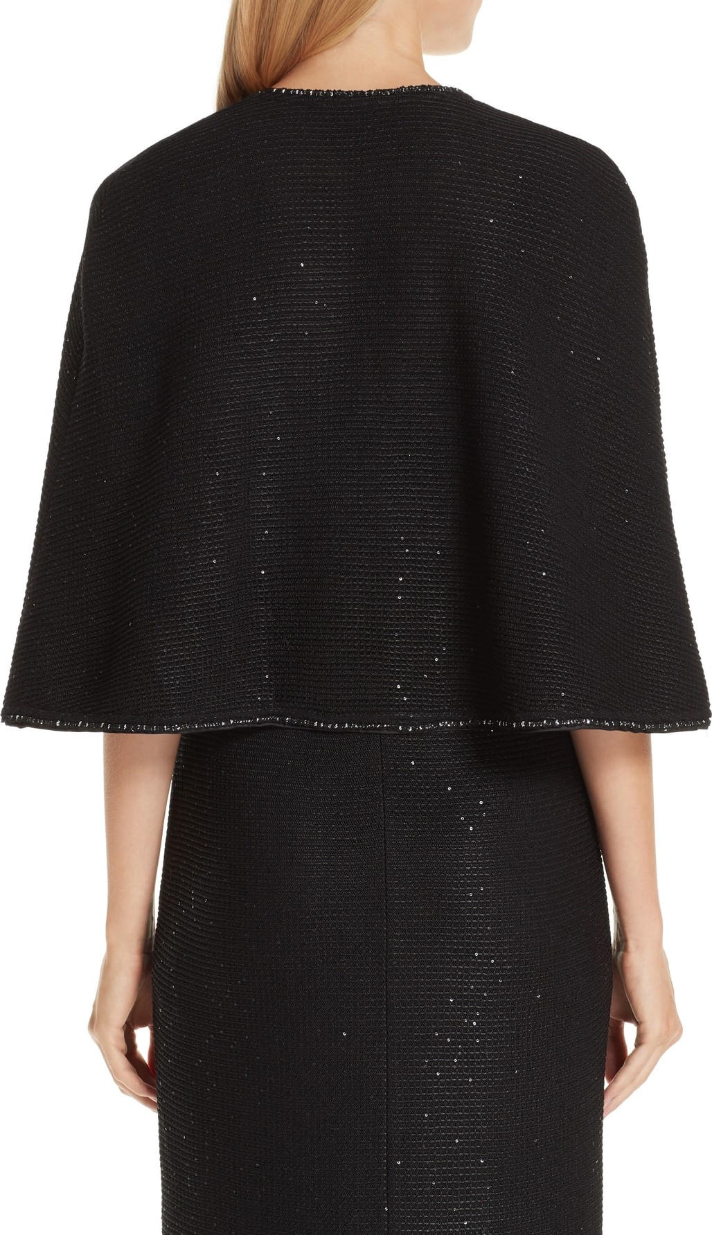 St. John Sequin Knit Cape